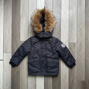 Diesel Toddler Boys Outwear Faux Fur Hooded Jacket | Size: 4T |
